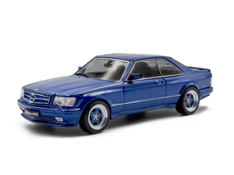 S4310907 Solido Mercedes Benz 560 SEC AMG Wide Body Linarite Blue Pearl 1990 1:43